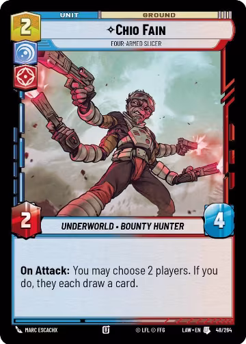 Chio Fain - Four-Armed Slicer (48/264), A Lawless Time — Star Wars card price
