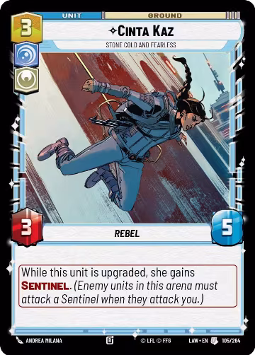 Cinta Kaz - Stone Cold and Fearless (105/264), A Lawless Time — Star Wars card price