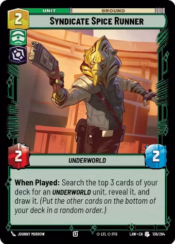 Syndicate Spice Runner (136/264), A Lawless Time — Star Wars card price