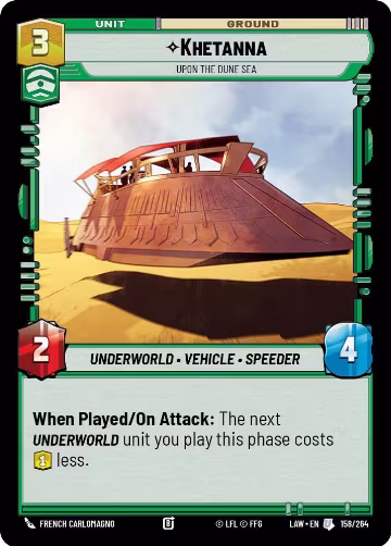 Khetanna - Upon the Dune Sea (158/264), A Lawless Time — Star Wars card price
