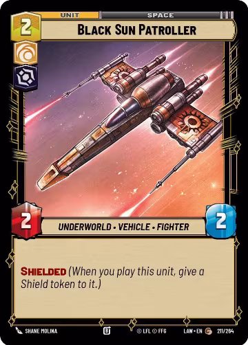 Black Sun Patroller (211/264), A Lawless Time — Star Wars card price