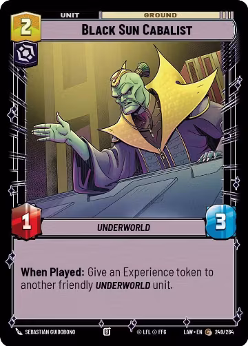Black Sun Cabalist (249/264), A Lawless Time — Star Wars card price