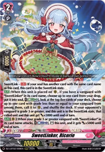 SweetLinker, Ricorie (DZ-LBT02/009EN), DZ-LBT02: Lyrical Monasterio Season of Wonders — Vanguard card price