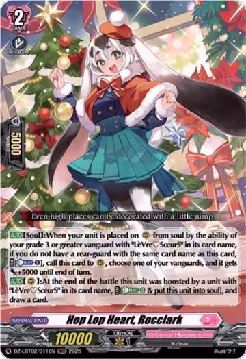 Hop Lop Heart, Rocclark (DZ-LBT02/011EN), DZ-LBT02: Lyrical Monasterio Season of Wonders — Vanguard card price