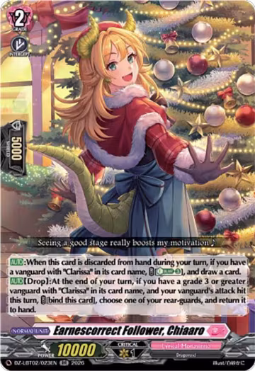 Earnescorrect Follower, Chiaaro (DZ-LBT02/023EN), DZ-LBT02: Lyrical Monasterio Season of Wonders — Vanguard card price