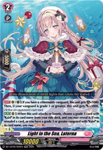 Light in the Sea, Laterna (DZ-LBT02/025EN), DZ-LBT02: Lyrical Monasterio Season of Wonders — Vanguard card price