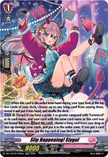 Slip Happening! Siygul (DZ-LBT02/039EN), DZ-LBT02: Lyrical Monasterio Season of Wonders — Vanguard card price
