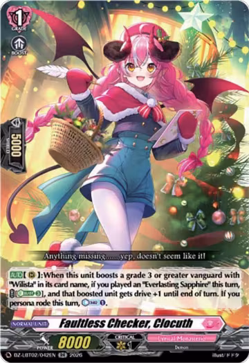 Faultless Checker, Clocuth (DZ-LBT02/042EN), DZ-LBT02: Lyrical Monasterio Season of Wonders — Vanguard card price