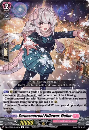 Earnescorrect Follower, Fielne (DZ-LBT02/048EN), DZ-LBT02: Lyrical Monasterio Season of Wonders — Vanguard card price