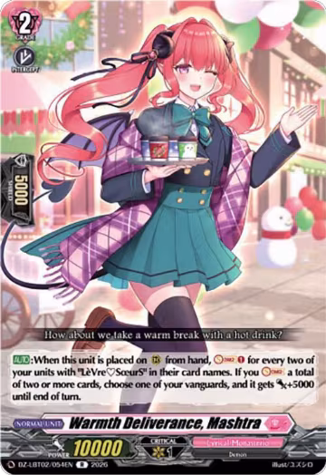Warmth Deliverance, Mashtra (DZ-LBT02/054EN), DZ-LBT02: Lyrical Monasterio Season of Wonders — Vanguard card price