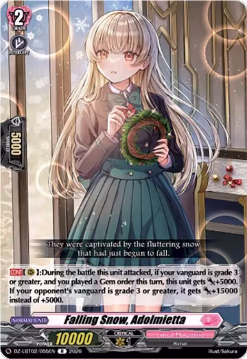 Falling Snow, Adolmietta (DZ-LBT02/055EN), DZ-LBT02: Lyrical Monasterio Season of Wonders — Vanguard card price