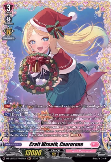 Craft Wreath, Courorone (FR) (DZ-LBT02/FR01EN), DZ-LBT02: Lyrical Monasterio Season of Wonders — Vanguard card price