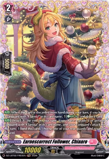 Earnescorrect Follower, Chiaaro (FR) (DZ-LBT02/FR03EN), DZ-LBT02: Lyrical Monasterio Season of Wonders — Vanguard card price