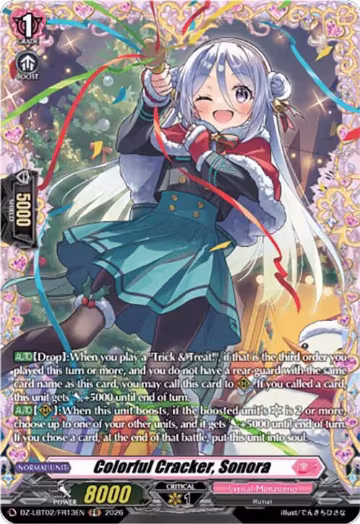 Colorful Cracker, Sonora (FR) (DZ-LBT02/FR13EN), DZ-LBT02: Lyrical Monasterio Season of Wonders — Vanguard card price
