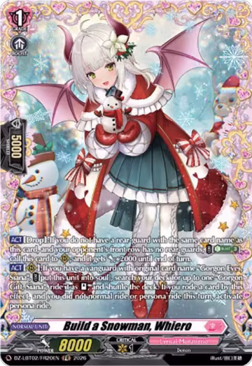 Build a Snowman, Whiero (FR) (DZ-LBT02/FR20EN), DZ-LBT02: Lyrical Monasterio Season of Wonders — Vanguard card price