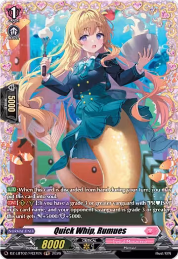 Quick Whip, Rumues (FR) (DZ-LBT02/FR37EN), DZ-LBT02: Lyrical Monasterio Season of Wonders — Vanguard card price