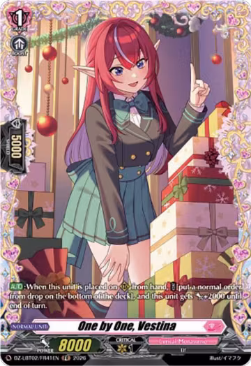 One by One, Vestina (FR) (DZ-LBT02/FR41EN), DZ-LBT02: Lyrical Monasterio Season of Wonders — Vanguard card price