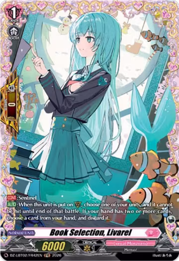 Book Selection, Livarel (FR) (DZ-LBT02/FR42EN), DZ-LBT02: Lyrical Monasterio Season of Wonders — Vanguard card price