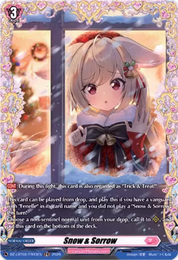 Snow & Sorrow (FR) (DZ-LBT02/FR43EN), DZ-LBT02: Lyrical Monasterio Season of Wonders — Vanguard card price