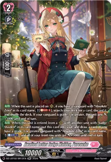 Awaited Letter Judge Maiden, Pureuche (SR) (DZ-LBT02/SR12EN), DZ-LBT02: Lyrical Monasterio Season of Wonders — Vanguard card price