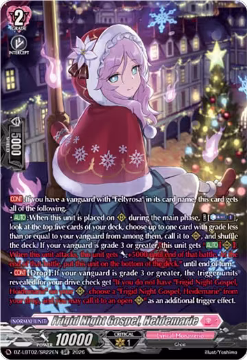 Frigid Night Gospel, Heidemarie (SR) (DZ-LBT02/SR22EN), DZ-LBT02: Lyrical Monasterio Season of Wonders — Vanguard card price