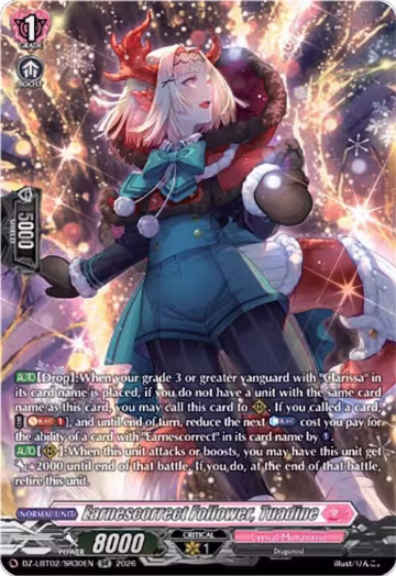 Earnescorrect Follower, Tuadine (SR) (DZ-LBT02/SR30EN), DZ-LBT02: Lyrical Monasterio Season of Wonders — Vanguard card price