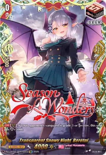 Transparent Snowy Night, Beretoi (TGR+) (DZ-LBT02/TGR+02EN), DZ-LBT02: Lyrical Monasterio Season of Wonders — Vanguard card price