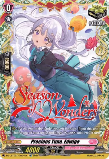 Precious Tune, Edwige (DZ-LBT02/TGR04EN), DZ-LBT02: Lyrical Monasterio Season of Wonders — Vanguard card price