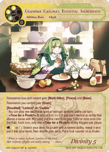 Grandma Carlina's Essential Ingredients (DRC Video-07 SR), Descent into the Raven's Catacombs — Force of Will card price