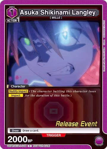 Asuka Shikinami Langley (049) (UEPR/EVA-1-049), Evangelion: New Theatrical Edition Release Event Cards — Union Arena card price