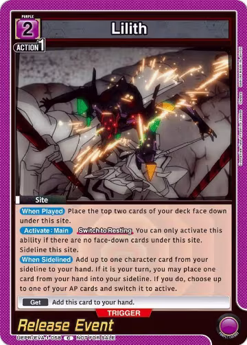 Lilith (UEPR/EVA-1-058), Evangelion: New Theatrical Edition Release Event Cards — Union Arena card price