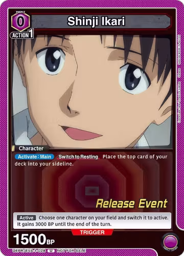 Shinji Ikari (028) (UEPR/EVA-1-028), Evangelion: New Theatrical Edition Release Event Cards — Union Arena card price