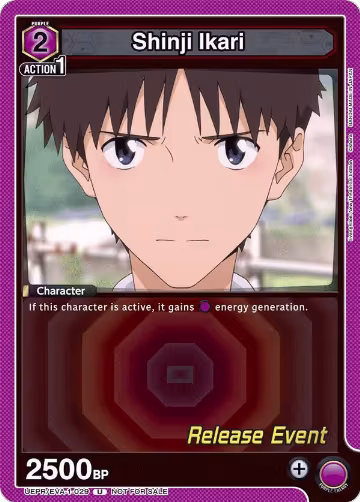 Shinji Ikari (029) (UEPR/EVA-1-029), Evangelion: New Theatrical Edition Release Event Cards — Union Arena card price