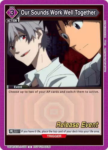 Our Sounds Work Well Together (UEPR/EVA-1-059), Evangelion: New Theatrical Edition Release Event Cards — Union Arena card price