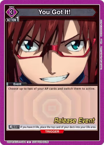 You Got It! (UEPR/EVA-1-064), Evangelion: New Theatrical Edition Release Event Cards — Union Arena card price