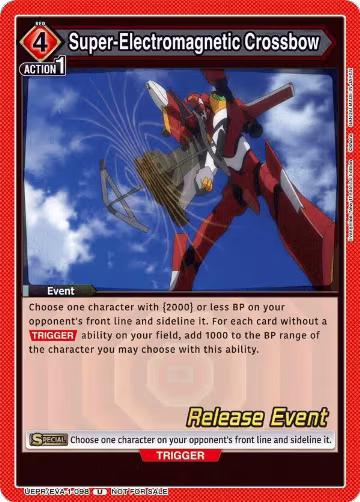 Super-Electromagnetic Crossbow (UEPR/EVA-1-098), Evangelion: New Theatrical Edition Release Event Cards — Union Arena card price