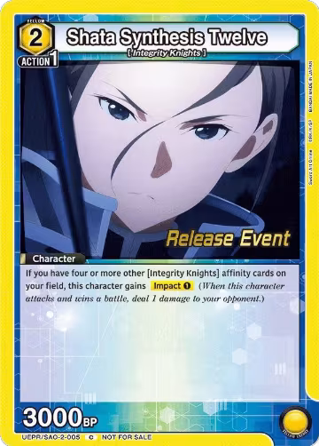 Shata Synthesis Twelve (UEPR/SAO-2-005), UEX06BT: Sword Art Online Vol.2 Release Event Cards — Union Arena card price