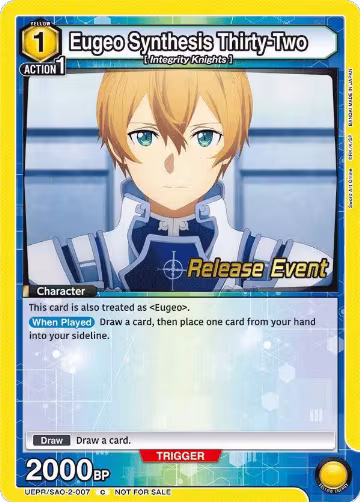 Eugeo Synthesis Thirty-Two (UEPR/SAO-2-007), UEX06BT: Sword Art Online Vol.2 Release Event Cards — Union Arena card price