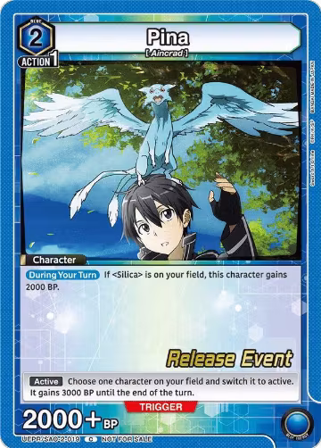 Pina (UEPR/SAO-2-019), UEX06BT: Sword Art Online Vol.2 Release Event Cards — Union Arena card price
