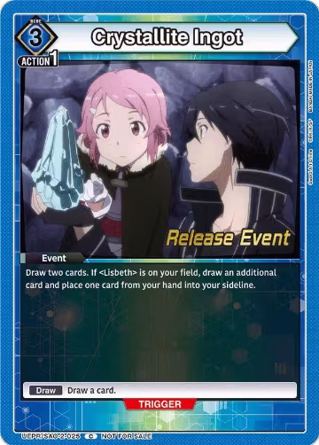Crystallite Ingot (UEPR/SAO-2-025), UEX06BT: Sword Art Online Vol.2 Release Event Cards — Union Arena card price