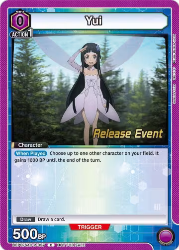 Yui (027) (UEPR/SAO-2-027), UEX06BT: Sword Art Online Vol.2 Release Event Cards — Union Arena card price