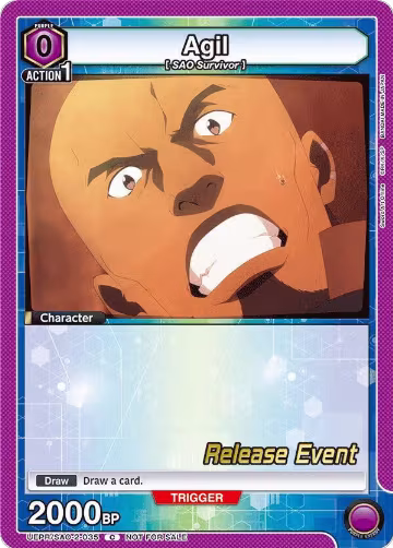 Agil (035) (UEPR/SAO-2-035), UEX06BT: Sword Art Online Vol.2 Release Event Cards — Union Arena card price