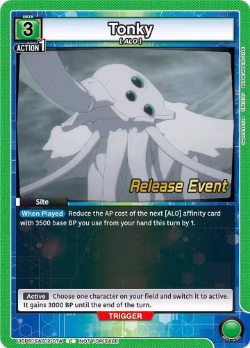 Tonky (UEPR/SAO-2-074), UEX06BT: Sword Art Online Vol.2 Release Event Cards — Union Arena card price