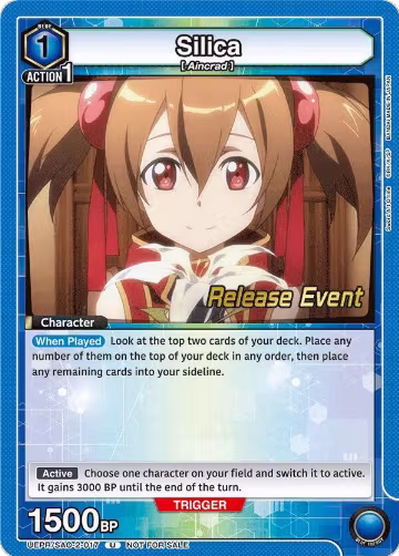 Silica (017) (UEPR/SAO-2-017), UEX06BT: Sword Art Online Vol.2 Release Event Cards — Union Arena card price