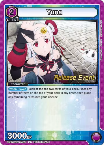 Yuna (030) (UEPR/SAO-2-030), UEX06BT: Sword Art Online Vol.2 Release Event Cards — Union Arena card price