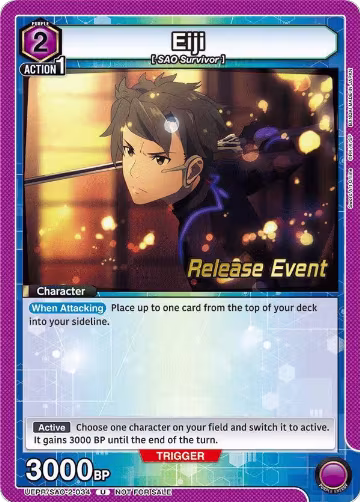 Eiji (UEPR/SAO-2-034), UEX06BT: Sword Art Online Vol.2 Release Event Cards — Union Arena card price