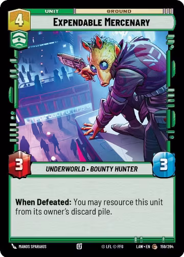 Expendable Mercenary (159/264), A Lawless Time — Star Wars card price