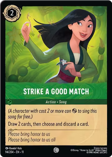 Strike a Good Match (94/204), Winterspell — Lorcana card price