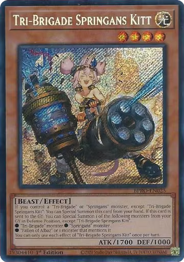 Tri-Brigade Springans Kitt (BPRO-EN025), Burst Protocol — Yu-Gi-Oh! card price