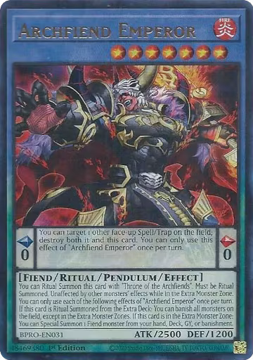 Archfiend Emperor (BPRO-EN031), Burst Protocol — Yu-Gi-Oh! card price